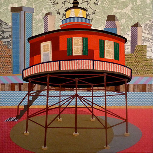 Minas Konsolas Collages: The Seven Foot Knoll Lighthouse
