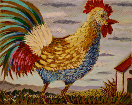 Minas Konsolas painting: Rooster