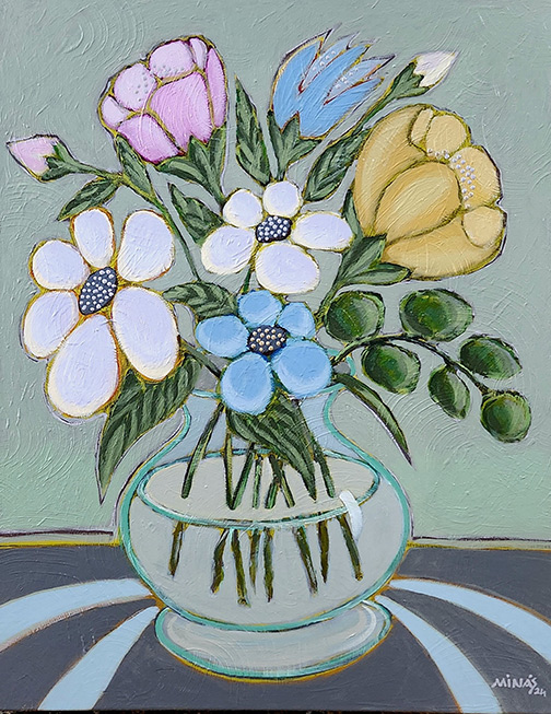 Minas Konsolas painting: Be Happy Always