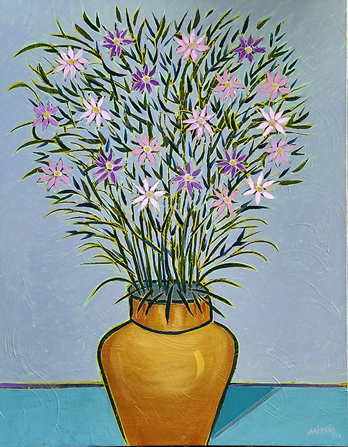 Minas Konsolas painting: Echinaceas